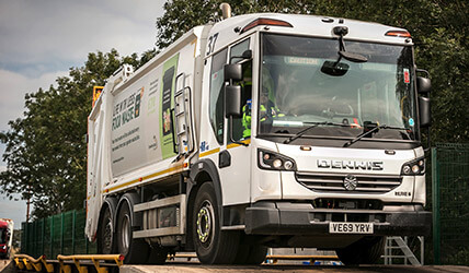 Household waste collection lorry